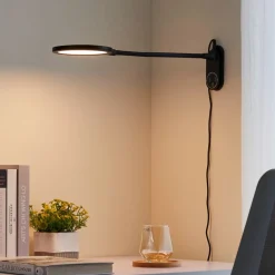 Lindby Arbejdsrum/Kontor|Bordlamper > LED-bordlampe Valtaria, sort, CCT, dæmpbar