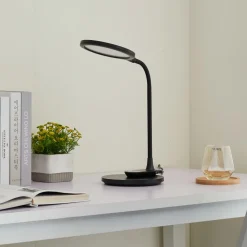 Lindby Arbejdsrum/Kontor|Bordlamper > LED-bordlampe Valtaria, sort, CCT, dæmpbar