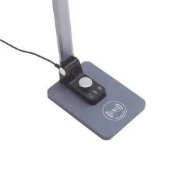 Bordlamper ^ Lindby LED-bordlampe Valtaris, grå, aluminium, CCT, dæmpbar