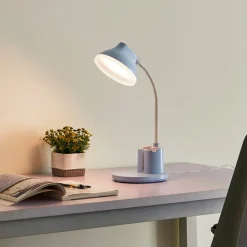 Arbejdsrum/Kontor|Bordlamper ^ Lindby LED-bordlampe Zephyra, blå, CCT, dæmpbar
