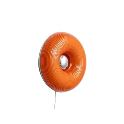 Lindby Væglamper|Væglamper > LED-bord-/væglampe Fjora, orange/krom, Ø30cm, dæmpbar