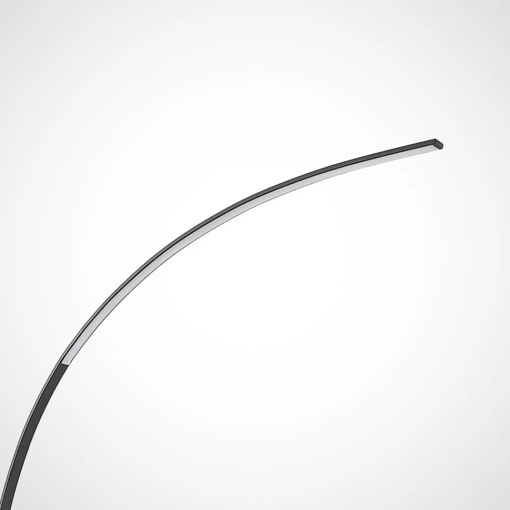 Lindby Pendellamper|Gulvlamper > LED-buelampe Kendra, sort, aluminium, højde 180 cm