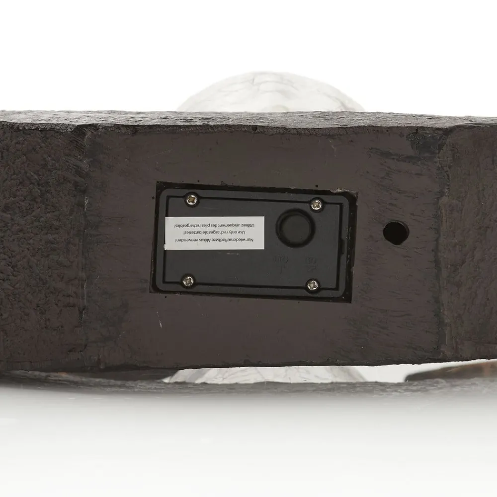 Lindby Dekorationsbelysning|Solcellelamper > LED-dekorationslampe Adem, rustbrun, glas, 31 cm