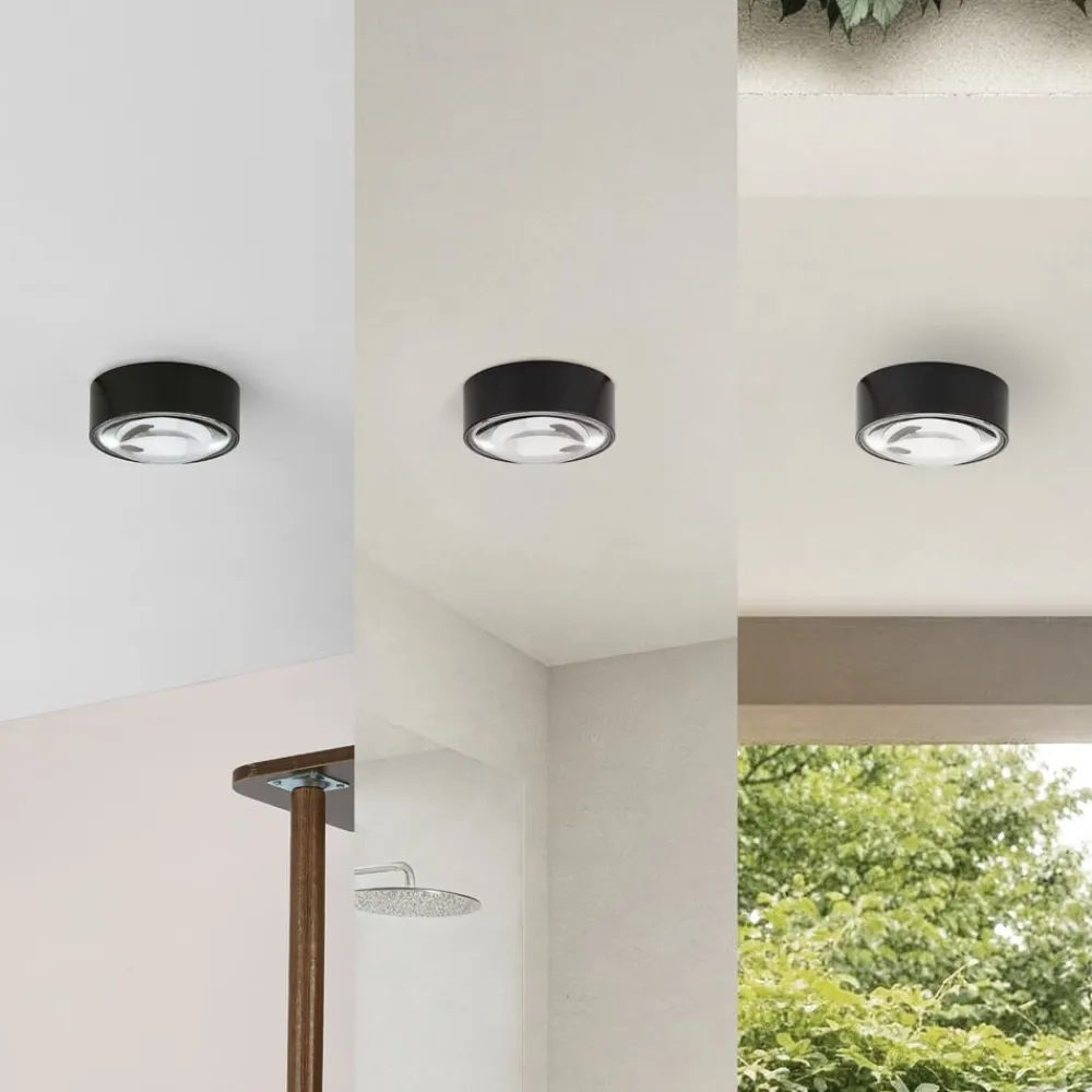 Lindby Loftlamper > LED-downlight Siaka, sort, metal, Ø 5 cm, IP65