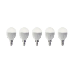Lindby Led Pærer > LED-dråbepære, E14, 4,9W, 3.000 K, 470 lm, sæt med 5 stk