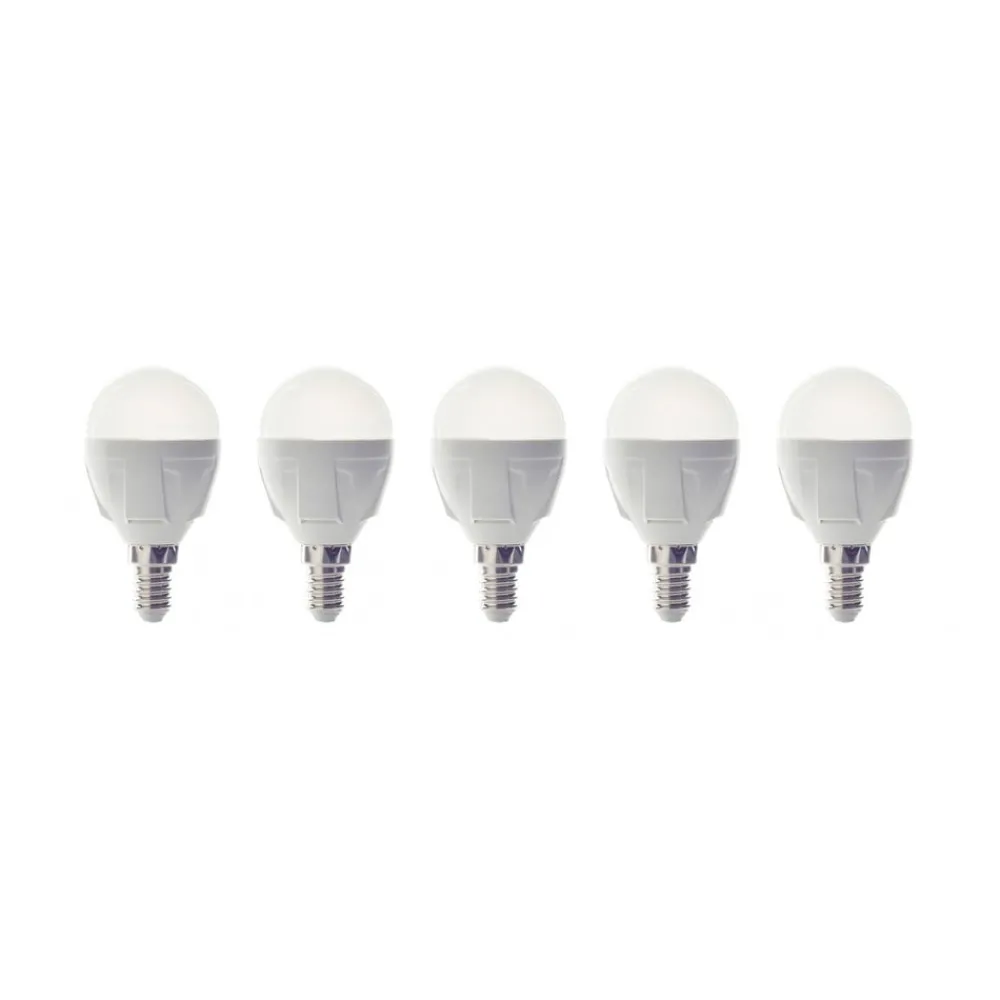 Lindby Led Pærer > LED-dråbepære, E14, 4,9W, 3.000 K, 470 lm, sæt med 5 stk