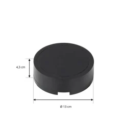Elektroniske Materialer|Skinnesystem ^ Lindby LED-driver Lumaro, sort, Ø 13 cm, 100W