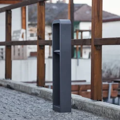 Lindby Terrassebelysning|Gadebelysning > LED-gadelampe Darko, 80 cm, grå, metal, IP54