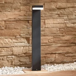 Lindby Terrassebelysning|Gadebelysning > LED-gadelampe Dionys, højde 70 cm, antracit, metal