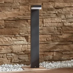 Lindby Terrassebelysning|Gadebelysning > LED-gadelampe Dionys, højde 70 cm, antracit, metal