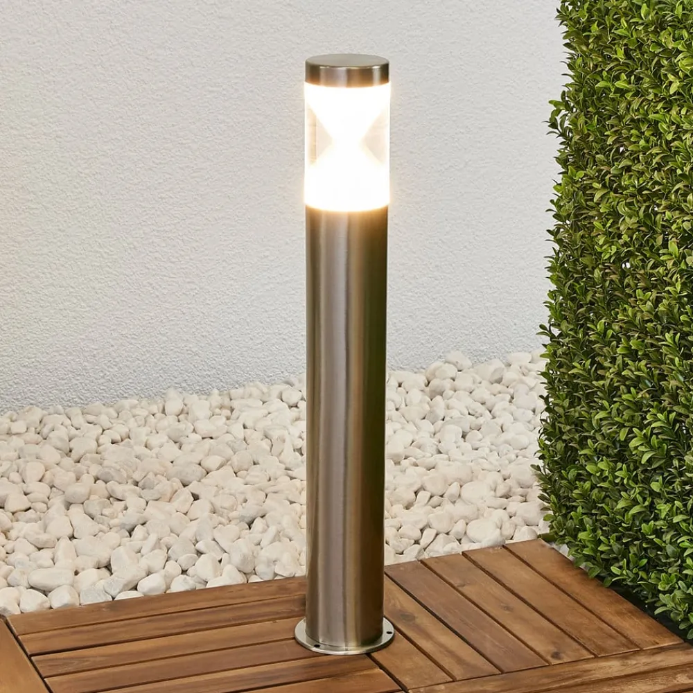 Gadebelysning ^ Lindby LED-gadelampe Fabrizio, højde 56 cm, stål