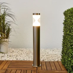 Gadebelysning ^ Lindby LED-gadelampe Fabrizio, højde 56 cm, stål