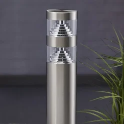 Lindby Terrassebelysning|Gadebelysning > LED-gadelampe Lanea, 60 cm, grå, stål, IP44