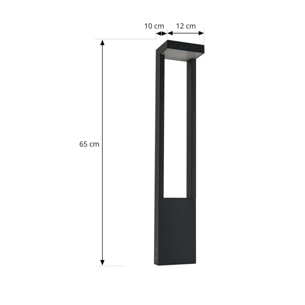 Lindby Terrassebelysning|Gadebelysning > LED-gadelampe Lonete, højde 65 cm, antracit, IP65