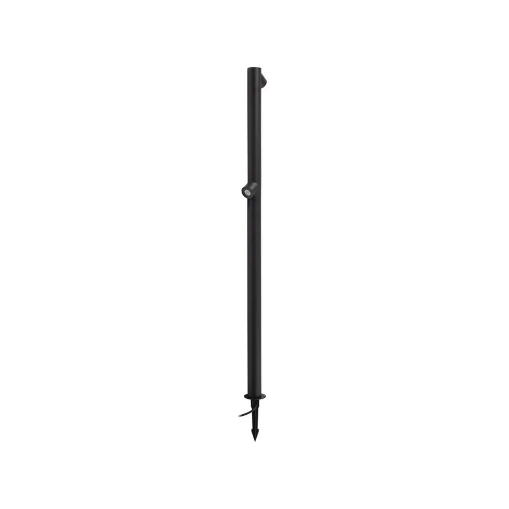 Lindby Terrassebelysning|Udendørs Spot > LED-gadelampe Luzian, højde 120 cm, sort, jordspyd
