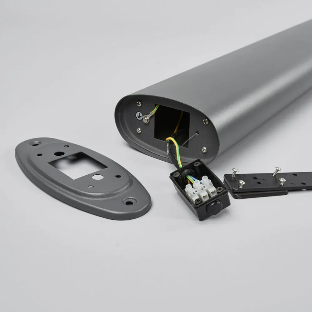 Lindby Gadebelysning Med Sensor|Gadebelysning > LED-gadelampe Marius, 80 cm, antracit, sensor