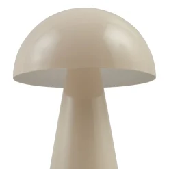 Bordlamper ^ Lindby LED genopladelig bordlampe Nevijo, beige, Ø20cm, USB, dæmper