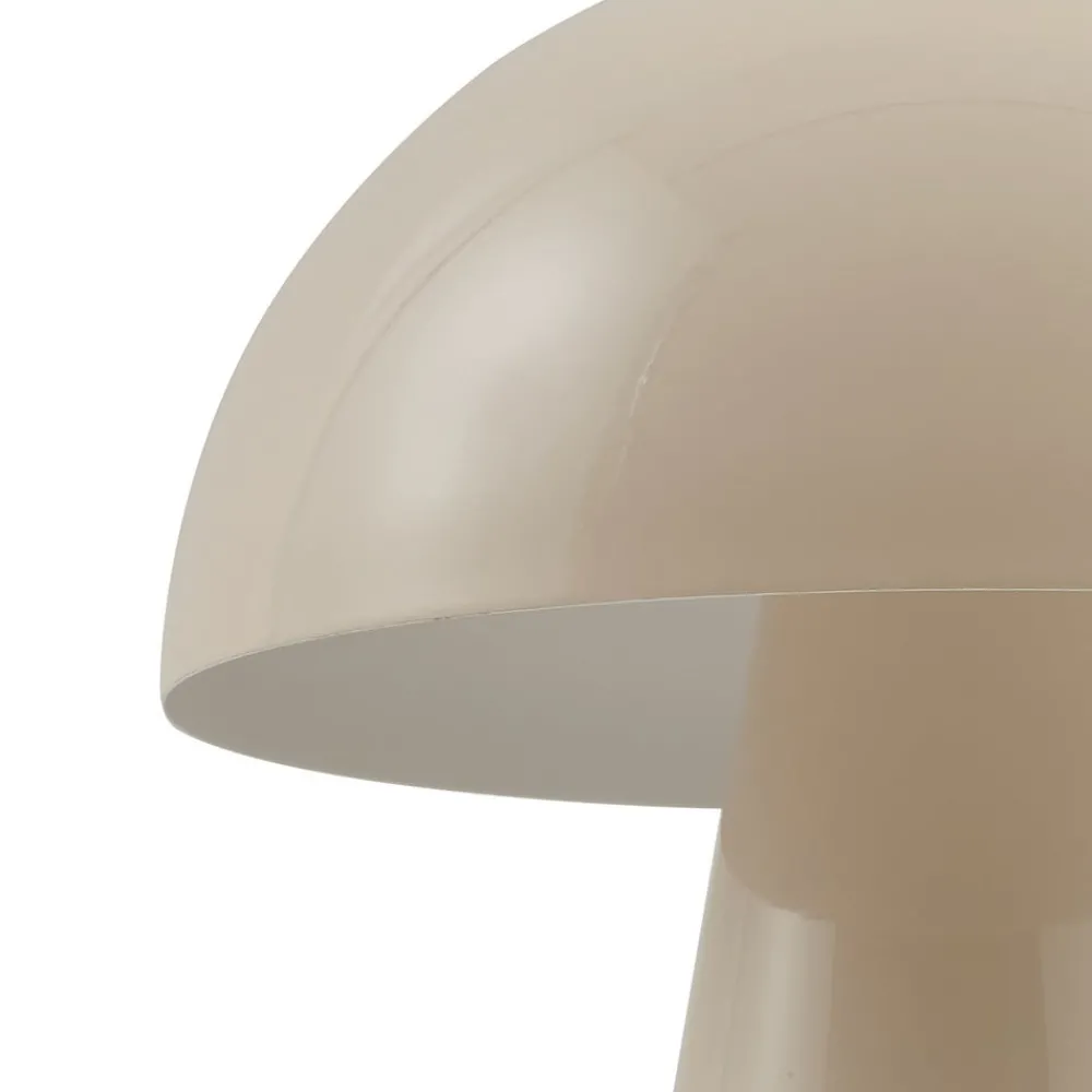 Bordlamper ^ Lindby LED genopladelig bordlampe Nevijo, beige, Ø20cm, USB, dæmper