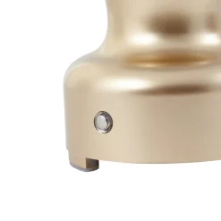Lindby Bordlamper > LED genopladelig bordlampe Maxentius guldfarvet glas dæmper