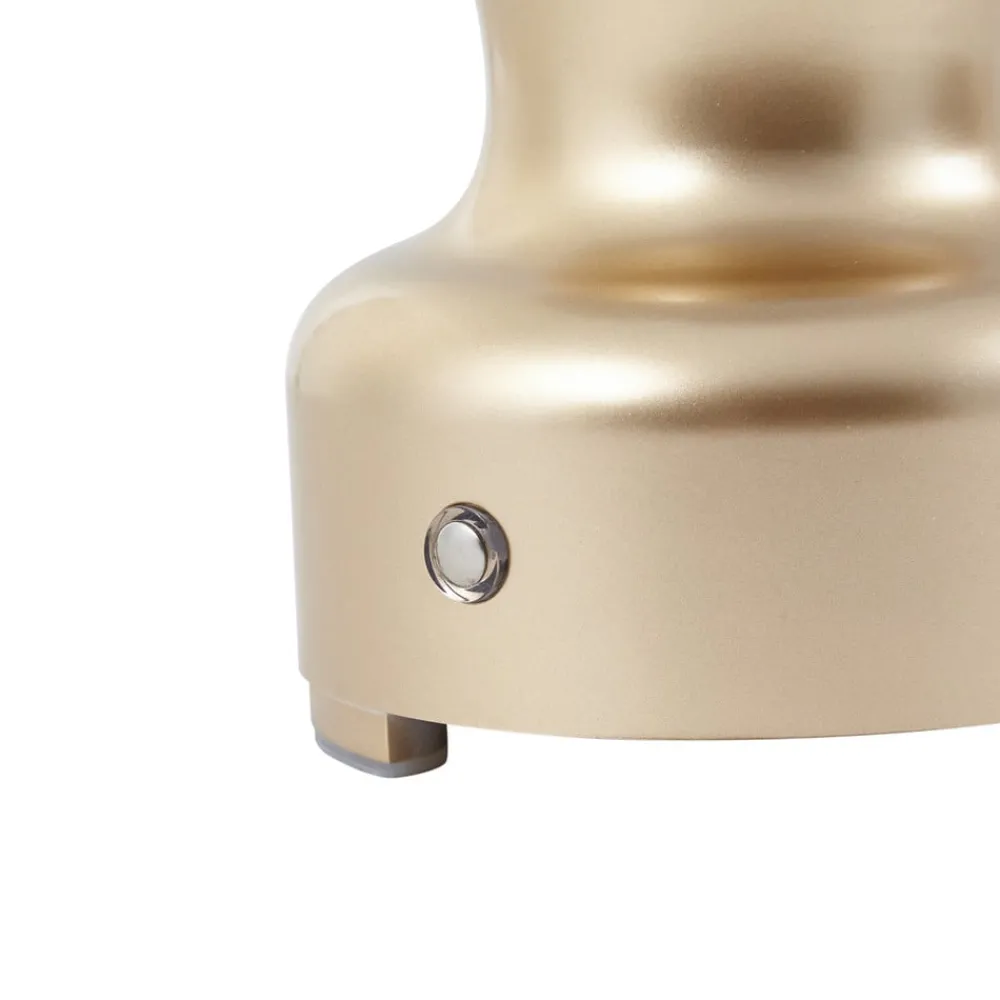 Lindby Bordlamper > LED genopladelig bordlampe Maxentius guldfarvet glas dæmper