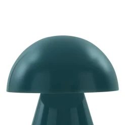Bordlamper ^ Lindby LED genopladelig bordlampe Nevijo, petrol, Ø18cm, USB, dæmper