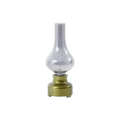 Lindby Bordlamper > LED genopladelig bordlampe Maxentius, grøn, glas, dæmper