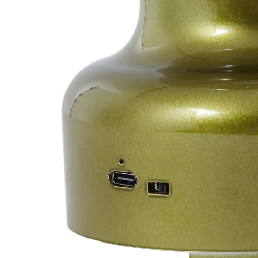 Lindby Bordlamper > LED genopladelig bordlampe Maxentius, grøn, glas, dæmper