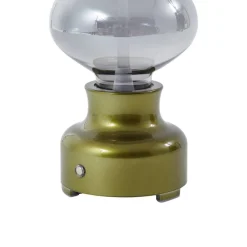 Lindby Bordlamper > LED genopladelig bordlampe Maxentius, grøn, glas, dæmper