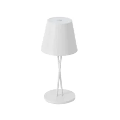 Terrassebelysning|Bordlamper ^ Lindby LED genopladelig bordlampe Janea CROSS, hvid, metal