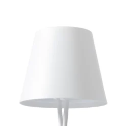 Terrassebelysning|Bordlamper ^ Lindby LED genopladelig bordlampe Janea CROSS, hvid, metal
