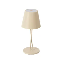 Lindby Dekorationsbelysning|Terrassebelysning > LED genopladelig bordlampe Janea, CROSS, beige, metal