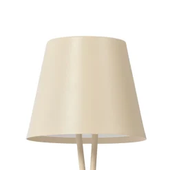 Lindby Dekorationsbelysning|Terrassebelysning > LED genopladelig bordlampe Janea, CROSS, beige, metal