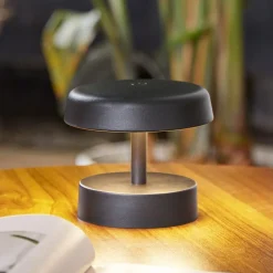 Lindby Dekorationsbelysning|Terrassebelysning > LED genopladelig bordlampe Nalani, 10 cm høj, IP44, dæmpbar