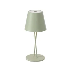 Dekorationsbelysning|Terrassebelysning ^ Lindby LED genopladelig bordlampe Janea CROSS, grøn, metal