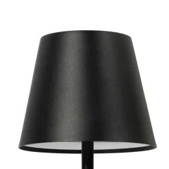 Lindby Dekorationsbelysning|Terrassebelysning > LED genopladelig bordlampe Janea CUBE, sort, metal