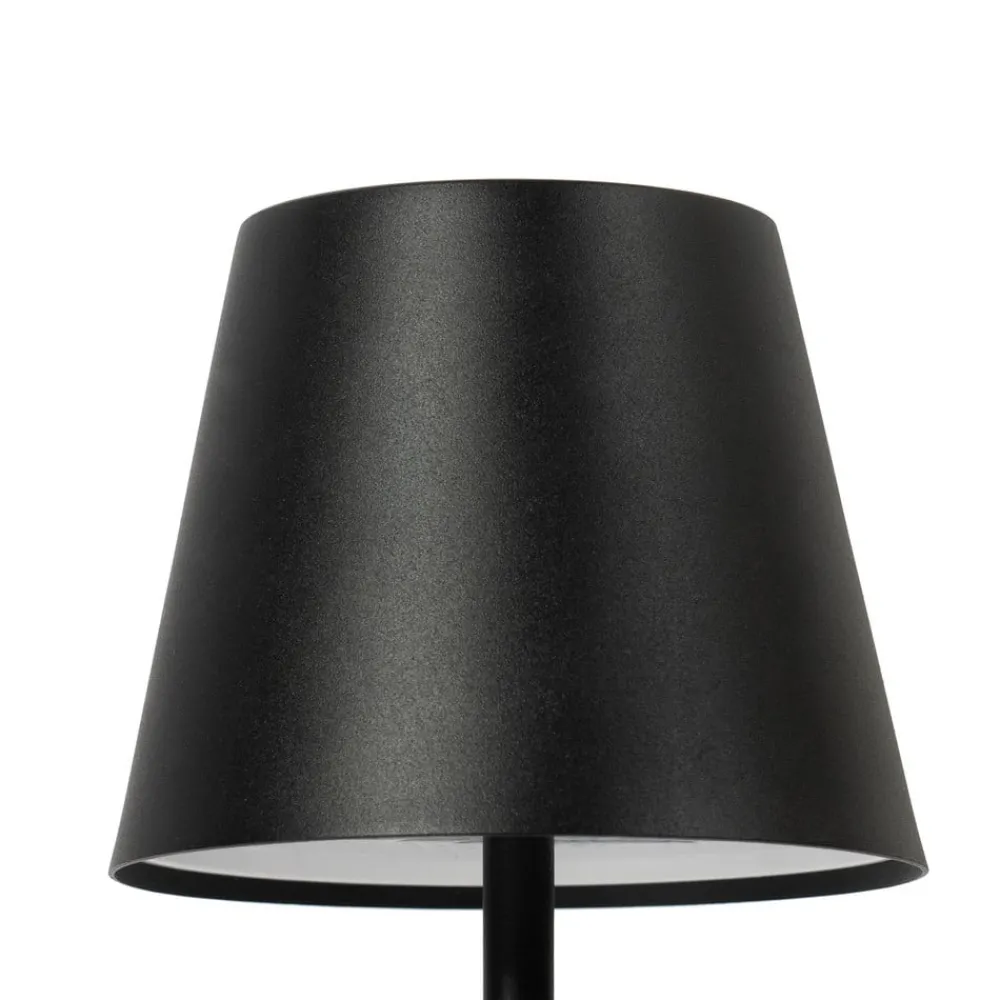 Lindby Dekorationsbelysning|Terrassebelysning > LED genopladelig bordlampe Janea CUBE, sort, metal