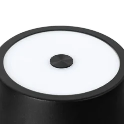 Lindby Dekorationsbelysning|Terrassebelysning > LED genopladelig bordlampe Janea CUBE, sort, metal