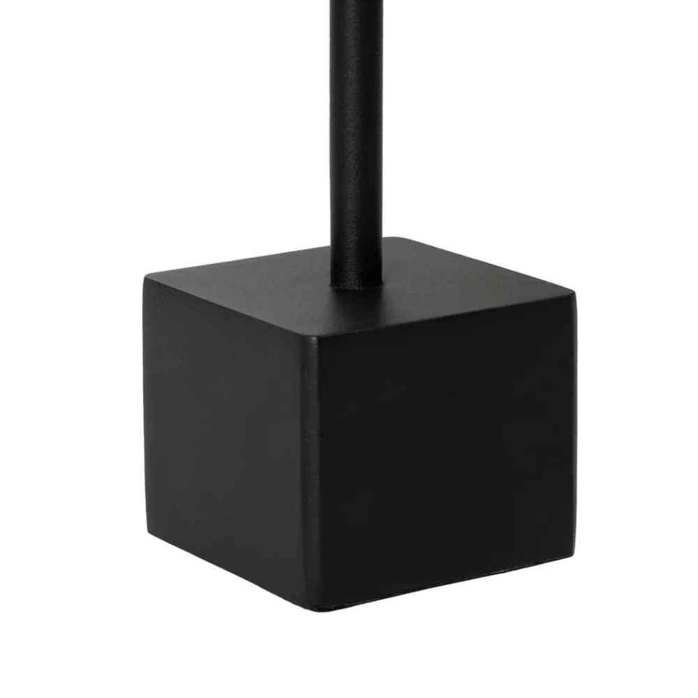 Lindby Dekorationsbelysning|Terrassebelysning > LED genopladelig bordlampe Janea CUBE, sort, metal