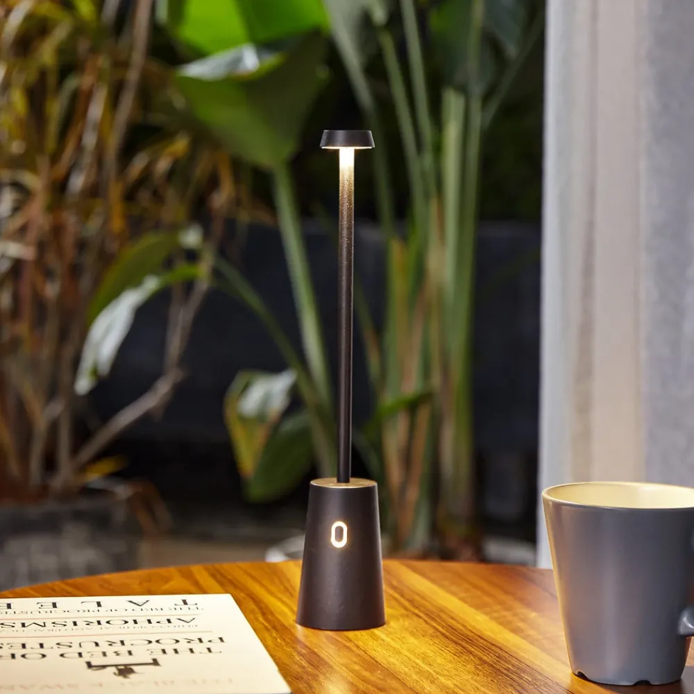 Dekorationsbelysning|Terrassebelysning ^ Lindby LED genopladelig bordlampe Noelani, højde 30 cm, IP44, dæmpbar