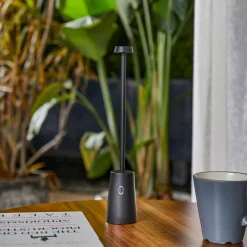 Dekorationsbelysning|Terrassebelysning ^ Lindby LED genopladelig bordlampe Noelani, højde 30 cm, IP44, dæmpbar