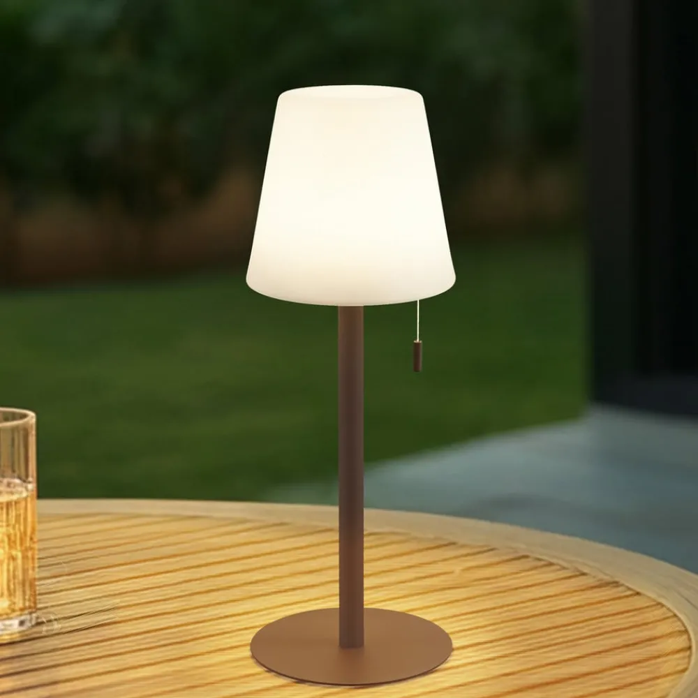 Lindby Dekorationsbelysning|Terrassebelysning > LED genopladelig lampe Azalea sort aluminium CCT højdejusterbar