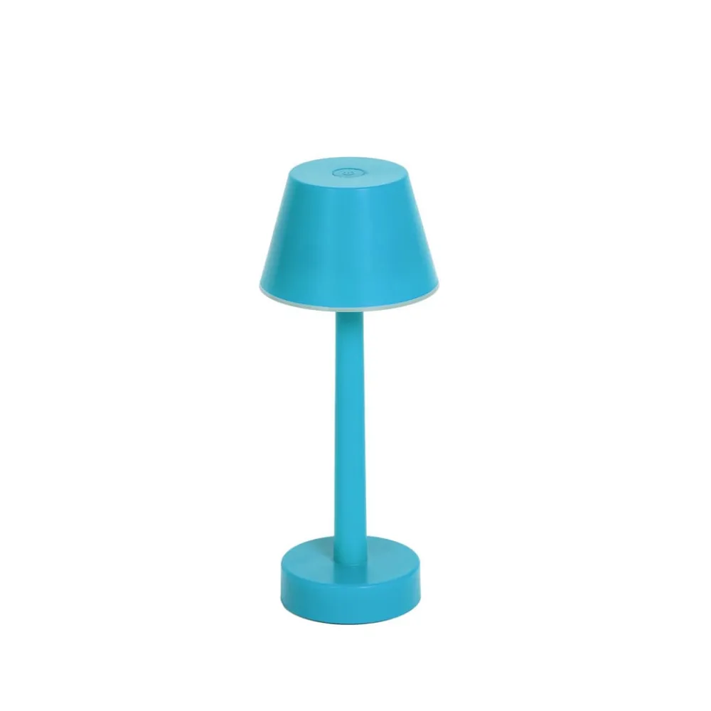 Lindby Dekorationsbelysning|Terrassebelysning > LED genopladelig lampe Gaja, blå, USB, IP44, RGBW, dæmpbar