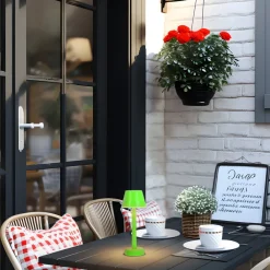 Lindby Dekorationsbelysning > LED genopladelig lampe Gaja, grøn, USB, IP44, RGBW, dæmpbar