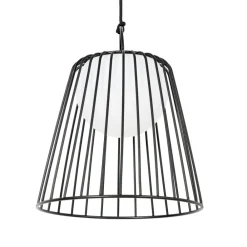 Udendørs Pendellamper|Terrassebelysning ^ Lindby LED genopladelig udendørs pendel Levino, sort, metal