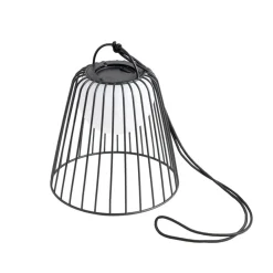 Udendørs Pendellamper|Terrassebelysning ^ Lindby LED genopladelig udendørs pendel Levino, sort, metal