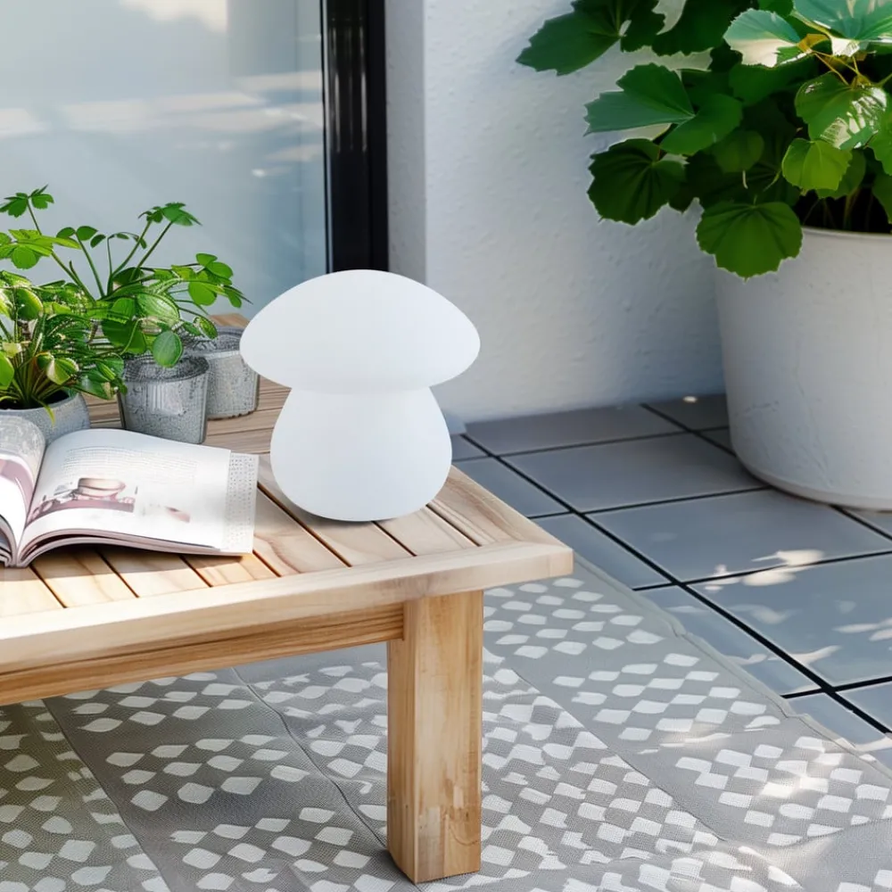 Dekorationsbelysning|Terrassebelysning ^ Lindby LED genopladelig udendørs bordlampe Vernate, RGBW, hvid, dæmpbar