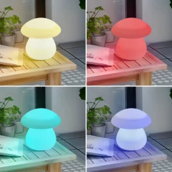 Dekorationsbelysning|Terrassebelysning ^ Lindby LED genopladelig udendørs bordlampe Vernate, RGBW, hvid, dæmpbar