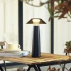 Dekorationsbelysning|Terrassebelysning ^ Lindby LED genopladelig udendørs bordlampe Gomba, sort, dæmpbar