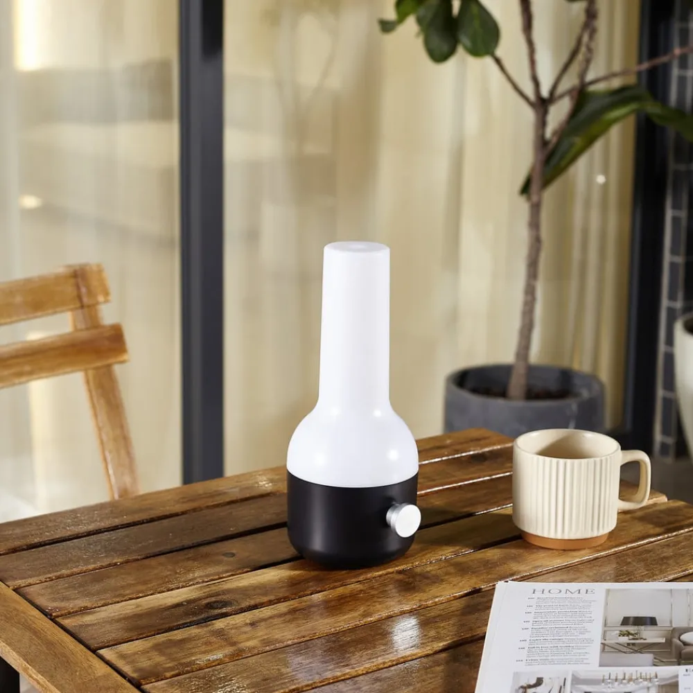 Lindby Dekorationsbelysning|Terrassebelysning > LED genopladelig udendørs bordlampe Isaline, sort, dæmpbar