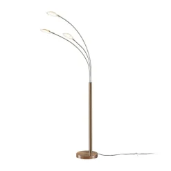 Lindby Pendellamper|Gulvlamper > LED-gulvlampe Anea, 168 cm, 3 lyskilder, nikkelfarvet